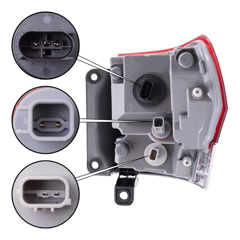 Brock Tail Light for 2014-2021 Grand Cherokee Chrome Body Mount w/o Platinum Insert for 2022 Grand Cherokee WK 68110017AG Left CH2804106 - Image 4